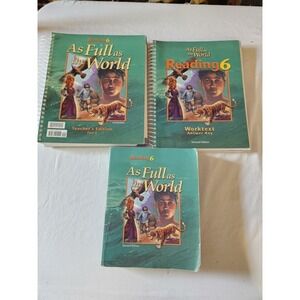 BJU Press Reading 6 As Full as the World Complete Set Teacher Student Answer Key